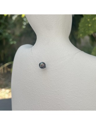 Mārie - Collar Invisible con Perla de Tahití Peacock de 8,74 mm