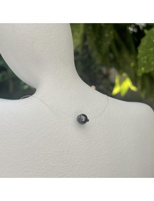 Women's Tahitian Pearl Necklace – Tahitian Pearl on Transparent Thread