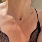 Mārie - Invisible Necklace with 8.25 mm Peacock Tahitian Pearl