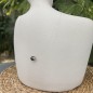 Mārie - Invisible Necklace with 8.25 mm Peacock Tahitian Pearl