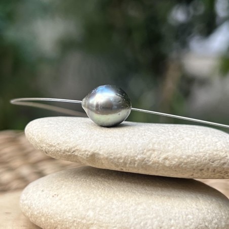 Mārie - Collier Invisible Perle de Tahiti Tilleul de 9.55 mm