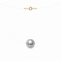 Collier Invisible Perle de Tahiti Ronde - Or 18 Carats