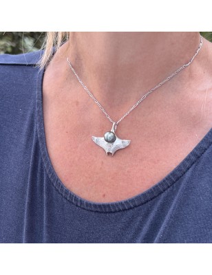perle de culture de Tahiti en pendentif homme argent perle prix bijoux tahitiens