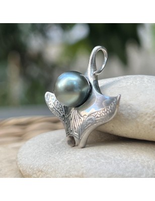 perle de culture de Tahiti en pendentif homme argent perle prix bijoux tahitiens