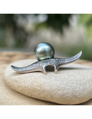 perle de culture de Tahiti en pendentif homme argent perle prix bijoux tahitiens