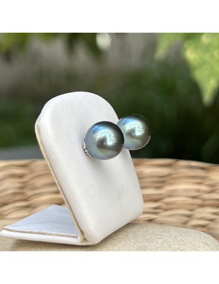 Tahiti pearl ear studs price - earrings with cultured tahitian pearls