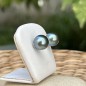 Here – Blue Tahitian Pearl Earrings 9.31mm Here – Blue Tahitian Pearl Earrings 9.31mm