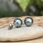 Here – Blue Tahitian Pearl Earrings 9.31mm Here – Blue Tahitian Pearl Earrings 9.31mm