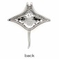 Manta Ray Pendant with Natural Diamonds – 18K White Gold