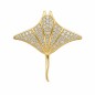 Pendentif Raie Manta Diamants Naturels – Or Jaune 18 Carats