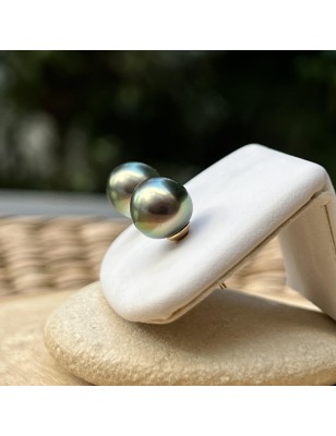 Orecchini Perle di Tahiti Peacock 9,06 mm – Oro 18K