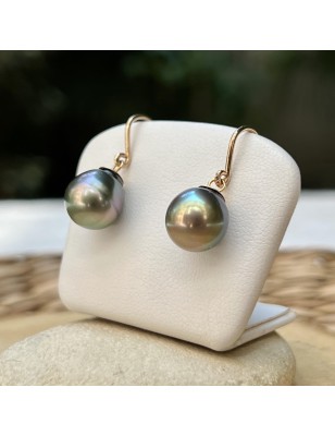 Tahitian Pearl Hoop Earrings