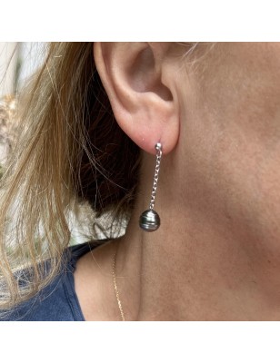 orecchini con perle di Tahiti