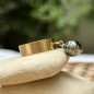 Hina - Bague Acier Doré et Perle de Tahiti Peacock