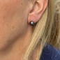 Boucles d'Oreilles Or 18 Carats et Perles de Tahiti Violine de 9.12mm Boucles d'Oreilles Or 18 Carats et Perles de Tahiti Violine de 9.12mm