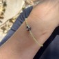 Te Hana - Bracelet en Péridots et Perle de Tahiti Violine