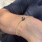 Te Hana - Bracelet en Péridots et Perle de Tahiti Violine