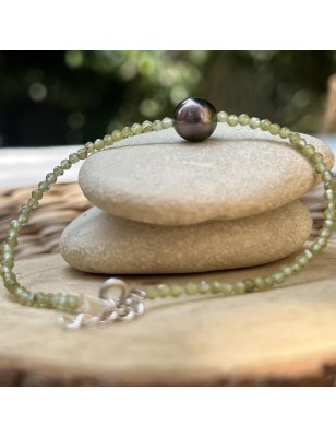 perle de Tahiti en bracelet avec des péridots prix