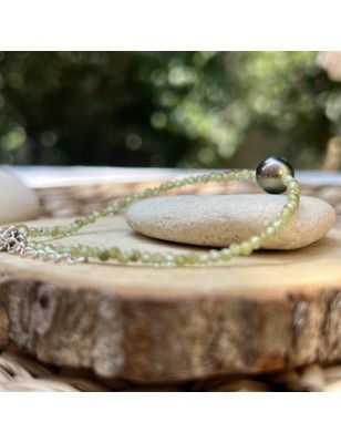 perle de Tahiti en bracelet avec des péridots prix