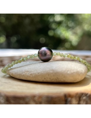 perle de Tahiti en bracelet avec des péridots prix