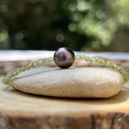 perle de Tahiti en bracelet avec des péridots prix