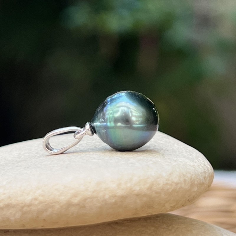 Teiva – Colgante con Perla de Tahití Azul Ultramar de 9,50 mm