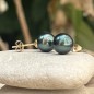 Tiareva - Pendientes de Oro de 18 Quilates con Perlas de Tahití Outre-mer