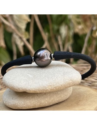 Bracciale da uomo con perla coltivata – bracciale da uomo con perla di Tahiti