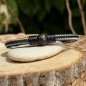彫刻入りタヒチ黒蝶真珠 メンズブレスレット 10.65mm