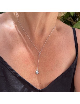 Zuchtperlenkette – Damen-Halskette mit Tahiti-Perle