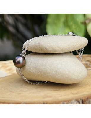 Zuchtperlenkette – Damen-Halskette mit Tahiti-Perle