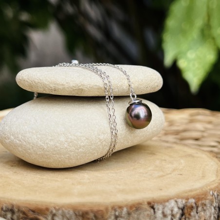 Zuchtperlenkette – Damen-Halskette mit Tahiti-Perle