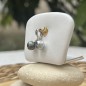 Ciliegia - Ciondolo Keshi in argento rodiato