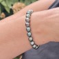 Moerava - Bracciale 21 Perle di Tahiti Ovali Pavone e Grigie