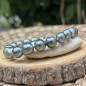 Moerava - Bracelet 21 Tahitian Circled Pearls Gray-blue