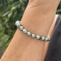 Moerava - Bracelet 21 Tahitian Circled Pearls Gray-blue