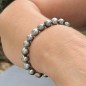 Moerava - Bracelet 21 Tahitian Circled Pearls Gray-blue