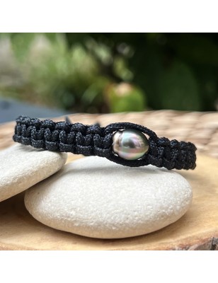 Precio y significado de la pulsera de hombre con perla de Tahití - pulsera tahitiana para hombre
