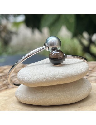 vertu quartz fumé bracelet argent perle de culture de tahiti prix