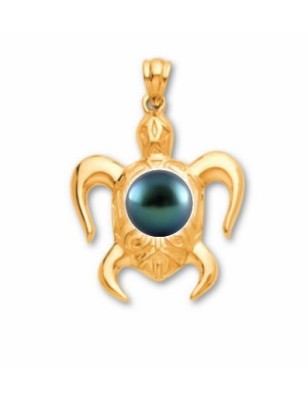 Pendentif homme Tortue vraie Perle de Tahiti  prix