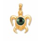 Honu Nui -  Pendentif Homme en or 18 carat Tortue et Perle de Tahiti