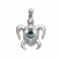 Honu Nui - Tahitian Pearl 18 Karat Gold Turtle Man Pendant