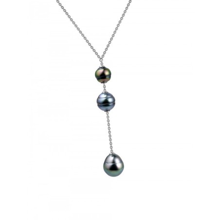 Hōrue - Collana modulare con 3 perle di Tahiti